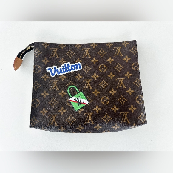 Louis Vuitton Toiletry Pouch Limited Edition Patches Monogram Canvas - Picture 4 of 12